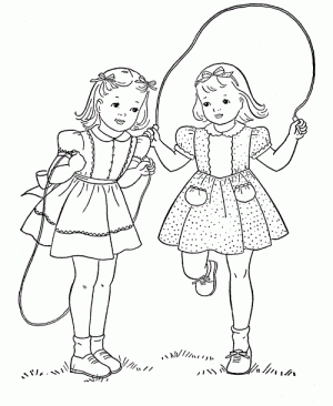 Dibujos de niña para colorear