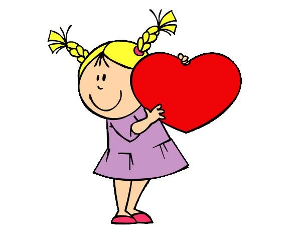 Dibujo de niña con un corazon pintado por Belinda99 en Dibujos.net ... Dibujo de niña con un corazon pintado por Belinda99 en Dibujos.net ...