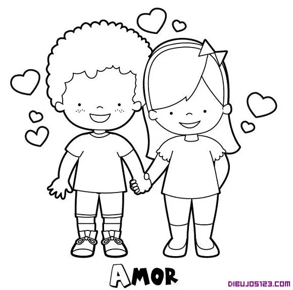 Una niña y un niño en caricatura - Imagui