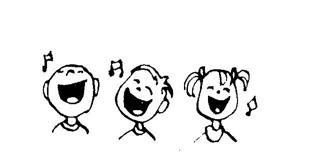 Una niña cantando para colorear - Imagui