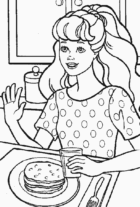 Personas cenando para colorear - Imagui