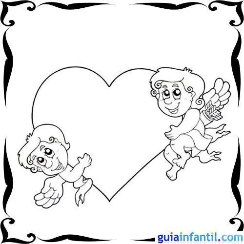 Dibujos de niños para colorear y felicitar con amor Dibujos de niños para colorear y felicitar con amor