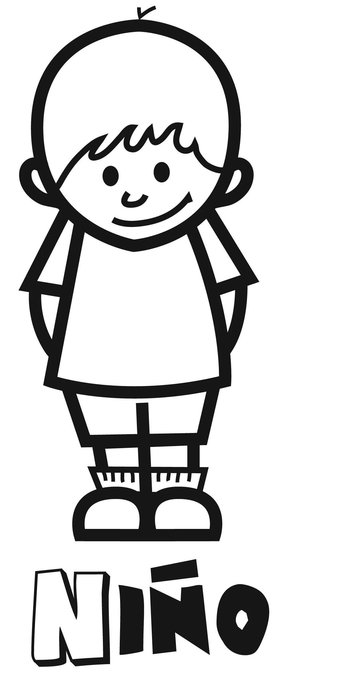Colorear a un niño. Colorear con niños. Plusesmas.com