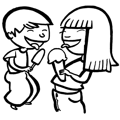 Dibujos para colorear de niños desayunando - Imagui