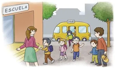 Niños llegando a la escuela - Imagui