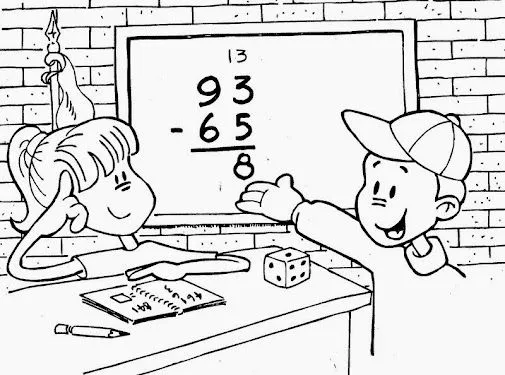 Dibujos de Niños estudiando para colorear dibujos de niños ...