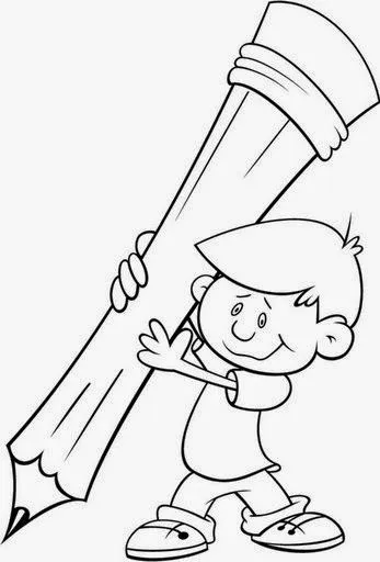 Dibujos de Niños estudiando para colorear | Material para maestros ... Dibujos de Niños estudiando para colorear | Material para maestros ...