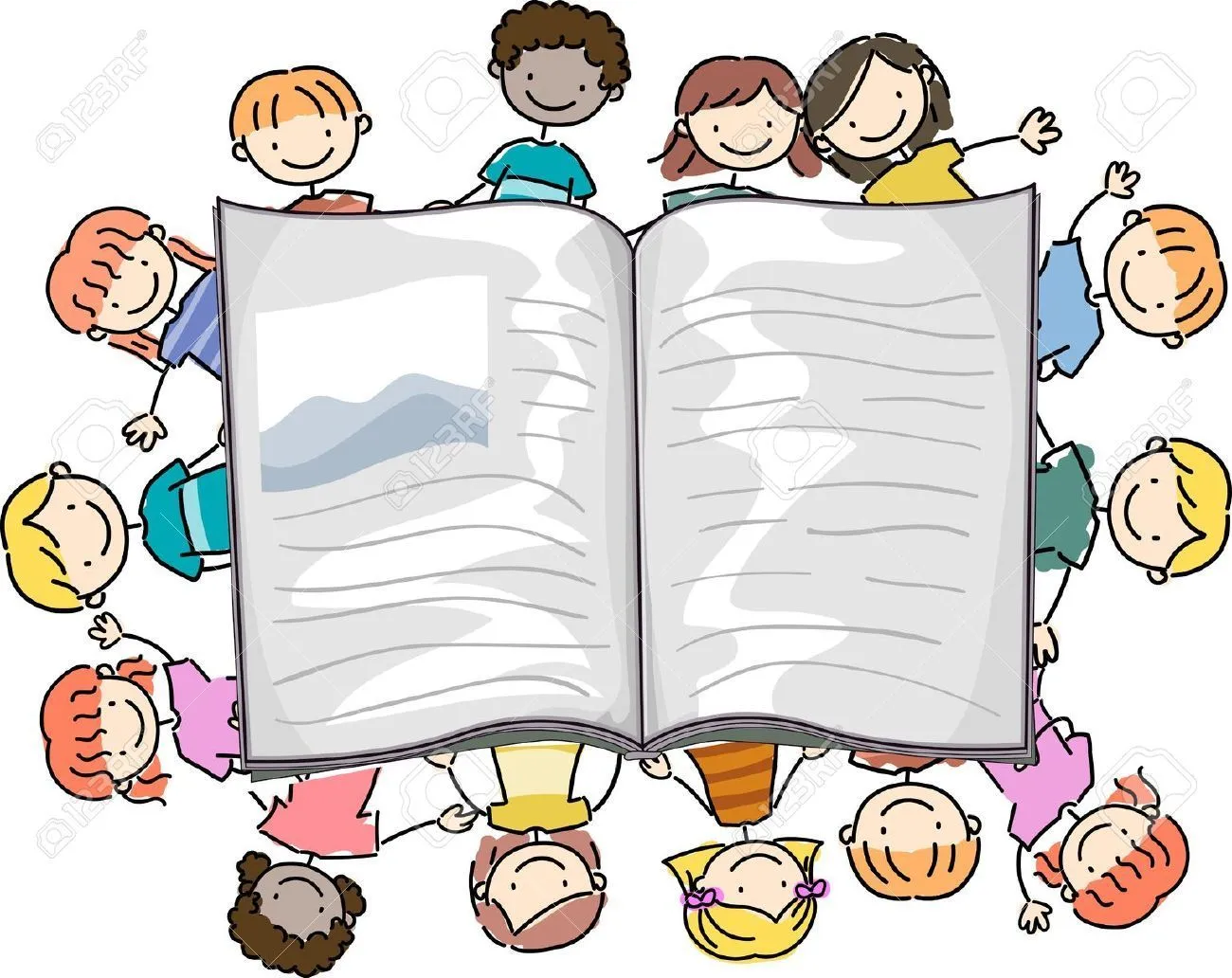 dibujos de niños leyendo | Ale | Pinterest