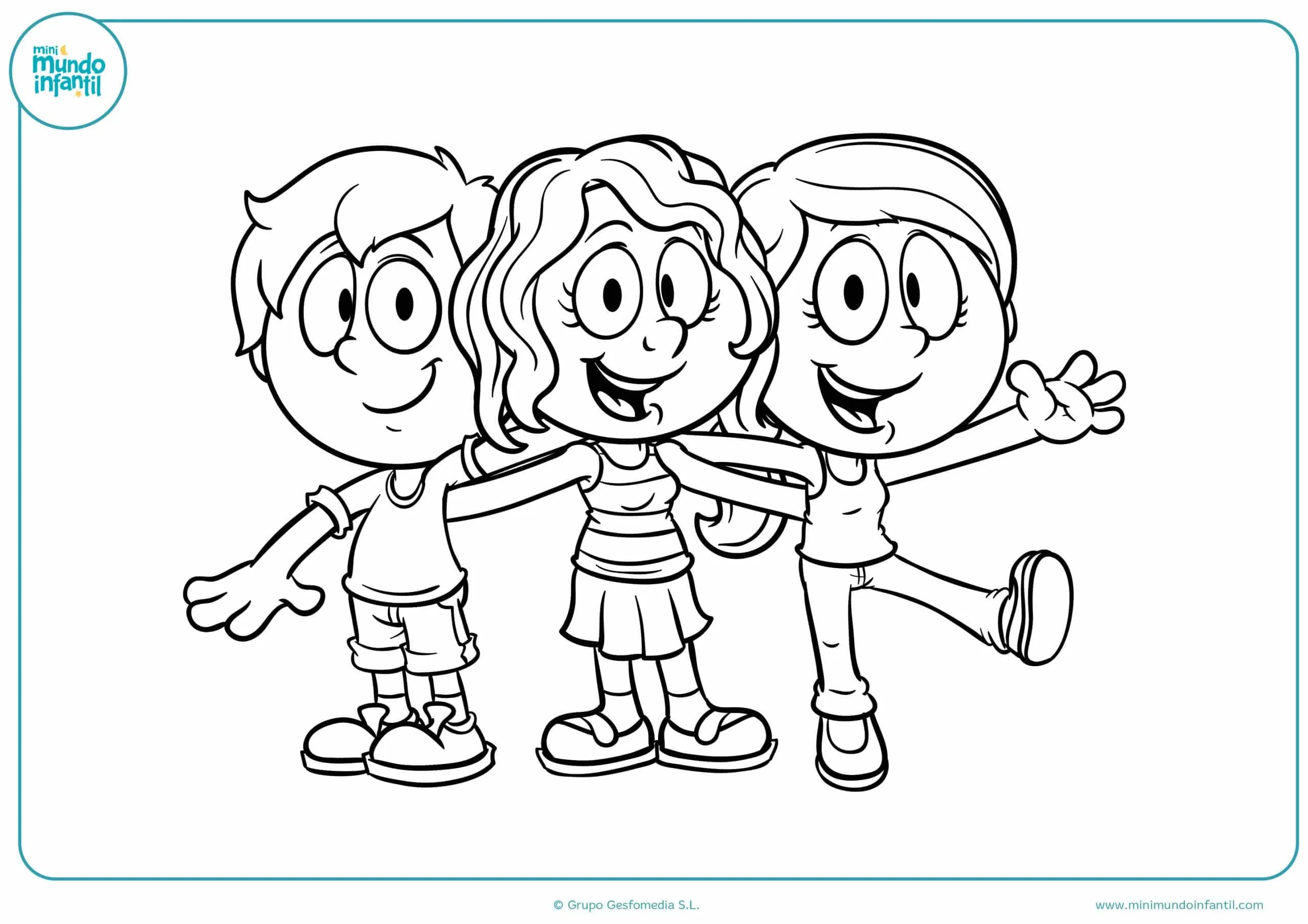 ▷ Dibujos de Niños y Niñas para Colorear (Jugando, Estudiando...) ▷ Dibujos de Niños y Niñas para Colorear (Jugando, Estudiando...)