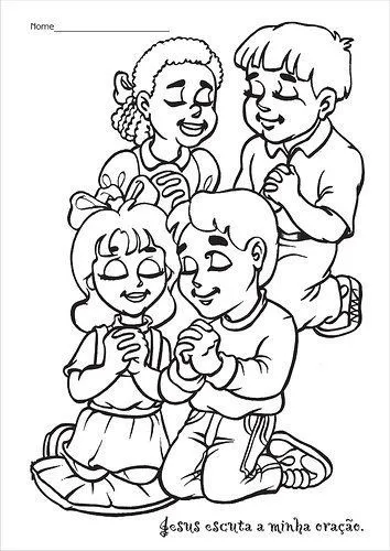Niños rezando para colorear - Imagui