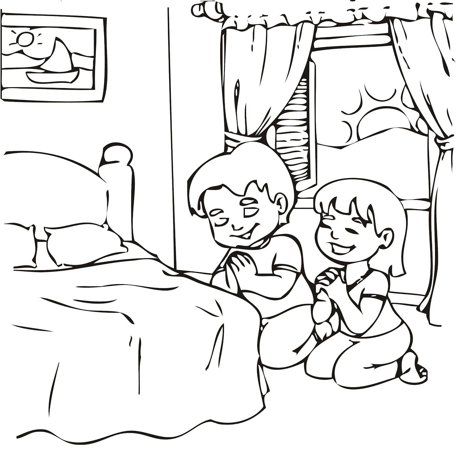 Dibujos niños orando - Imagui