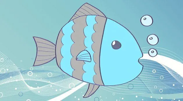 Dibujos para niños de peces. Cómo dibujar un pez