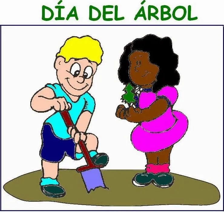 Niños sembrando arboles animados - Imagui