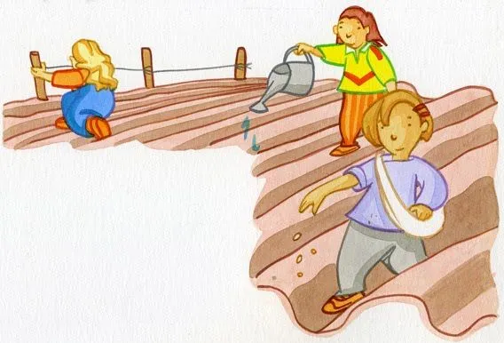 Imagenes de niños sembrando - Imagui