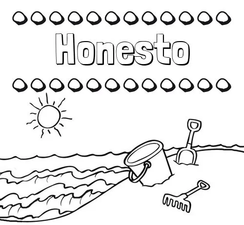 Dibujos con el nombre Honesto para colorear e imprimir Dibujos con el nombre Honesto para colorear e imprimir