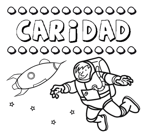 Dibujos de los nombres. Nombre Caridad para pintar, colorear e ...