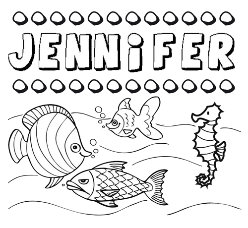 Dibujos de los nombres. Nombre Jennifer para pintar, colorear e ... Dibujos de los nombres. Nombre Jennifer para pintar, colorear e ...