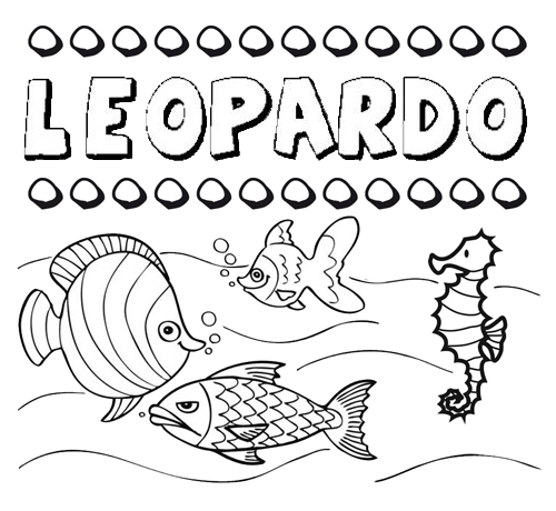 Dibujos de los nombres. Nombre Leopardo para pintar, colorear e ... Dibujos de los nombres. Nombre Leopardo para pintar, colorear e ...