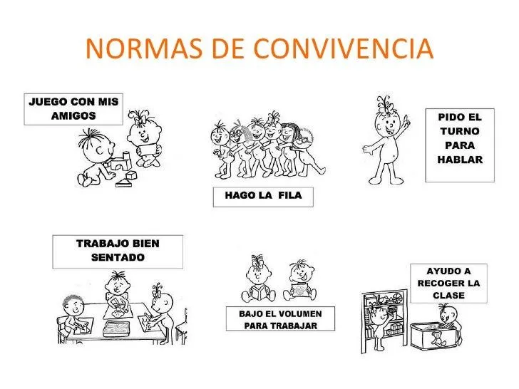 Dibujos para colorear de normas de convivencia en la escuela - 6 fotos ...