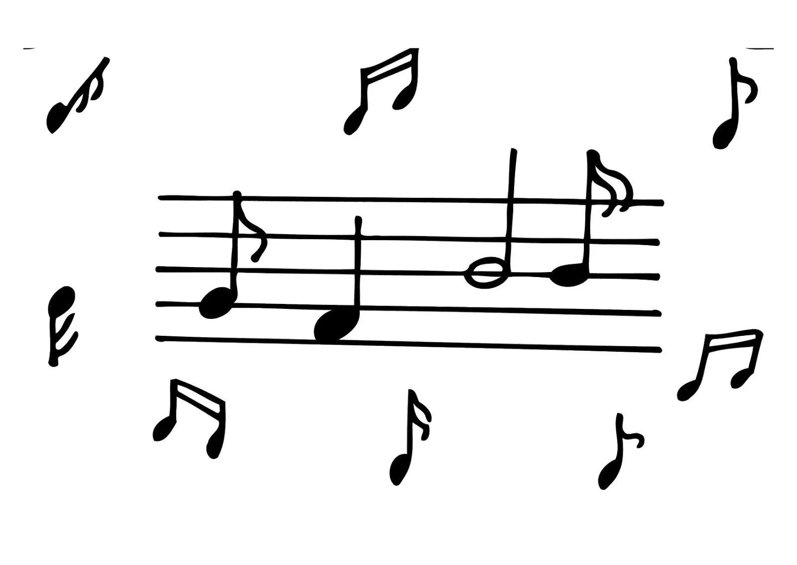 Dibujos de notas musicales para imprimir | Wallpapers - Fondos de ...