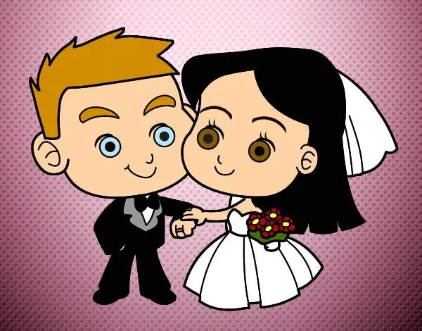 Dibujos de novios de bodas frases amor | imagenes y frases de amor ...