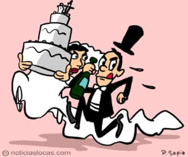 Dibujos novios graciosos - Imagui
