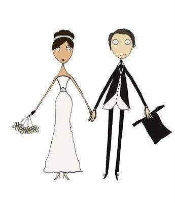 Dibujos de novios para imprimir