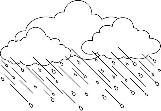 Nubes con lluvia para imprimir - Imagui