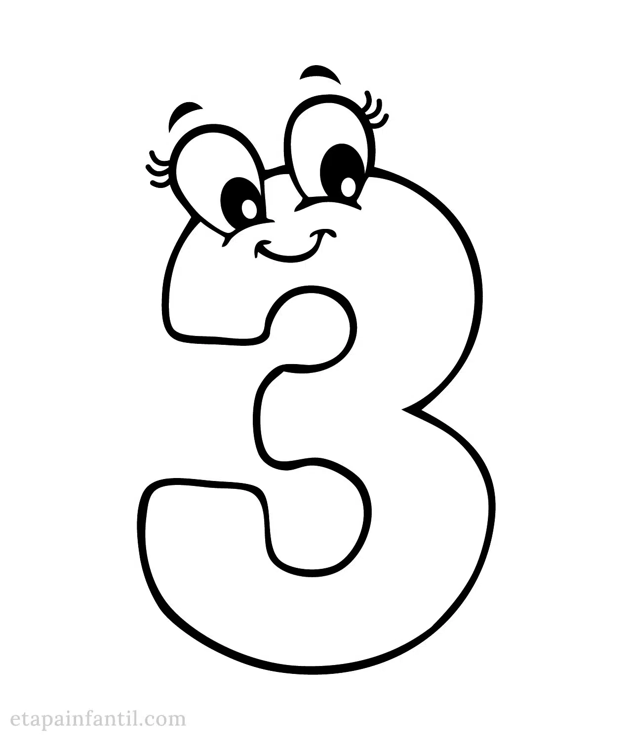 Dibujos de números para colorear y divertirse - Etapa Infantil