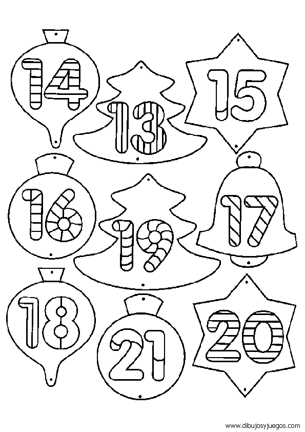 dibujos-numeros-navidad-004 | Dibujos y juegos, para pintar y colorear dibujos-numeros-navidad-004 | Dibujos y juegos, para pintar y colorear