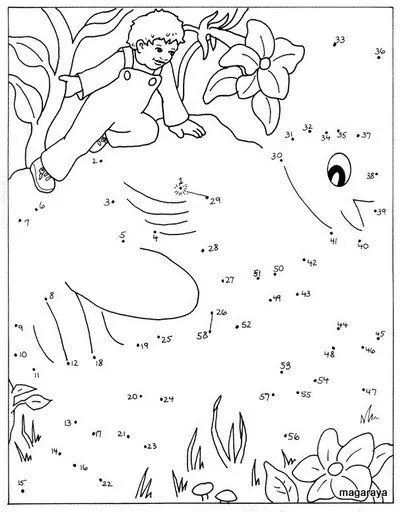 DIBUJOS DE NUMEROS PARA UNIR Y PINTAR
