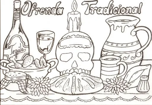 DIBUJOS OFRENDAS DIA DE MUERTOS