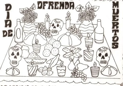 DIBUJOS OFRENDAS DIA DE MUERTOS