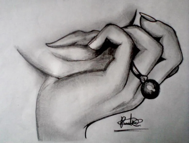 Dibujo a lapiz- Mano deuna mujer | Paula Osorio | Pinterest | Dibujo