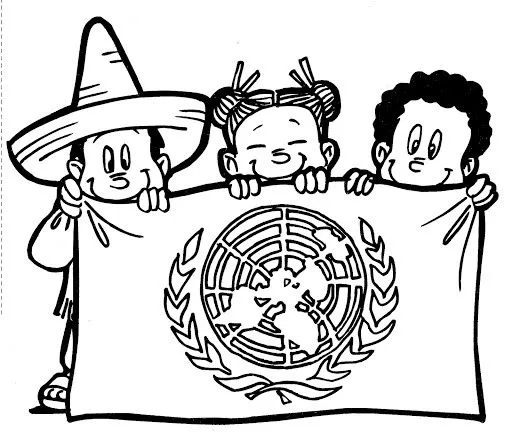 Pinto Dibujos: Bandera de las naciones unidas para colorear ...