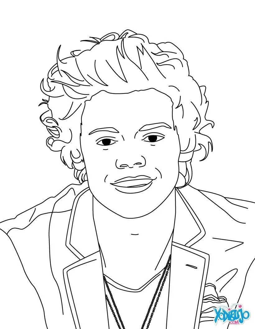 Dibujos de ONE DIRECTION para colorear - HARRY STYLES Dibujos de ONE DIRECTION para colorear - HARRY STYLES