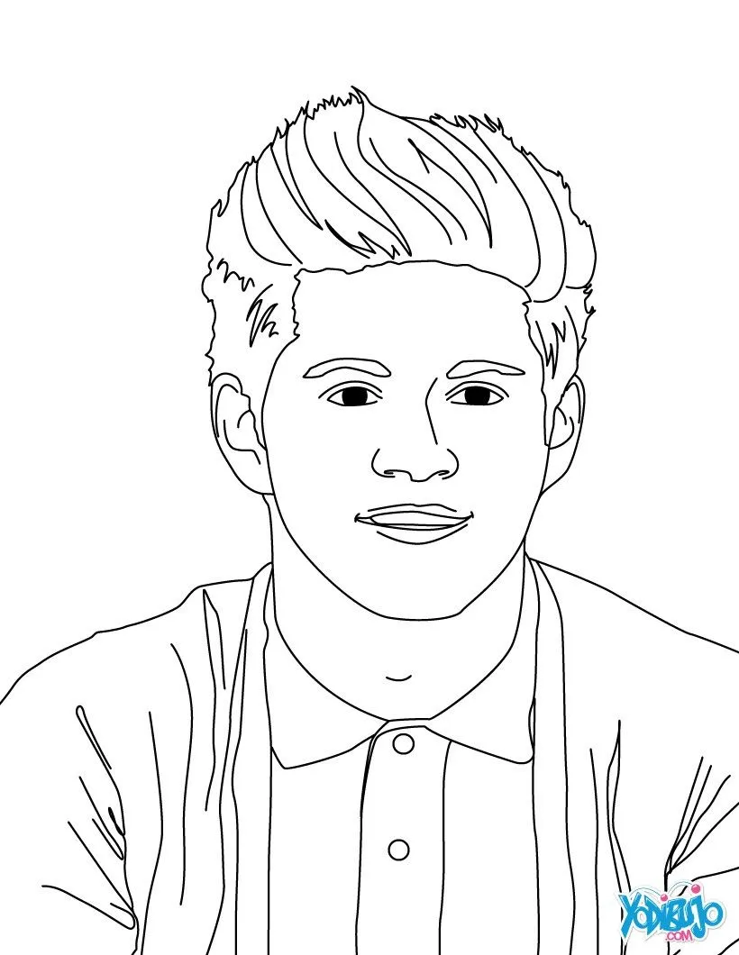 Dibujos de ONE DIRECTION para colorear - NIALL HORAN Dibujos de ONE DIRECTION para colorear - NIALL HORAN