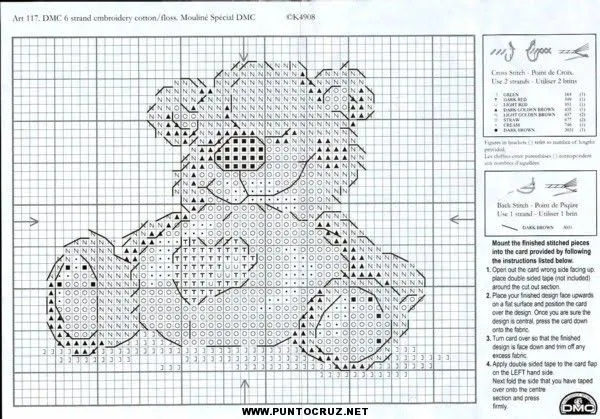 Oso de punto con cruz | Punto de cruz - Colección de patrones ... Oso de punto con cruz | Punto de cruz - Colección de patrones ...