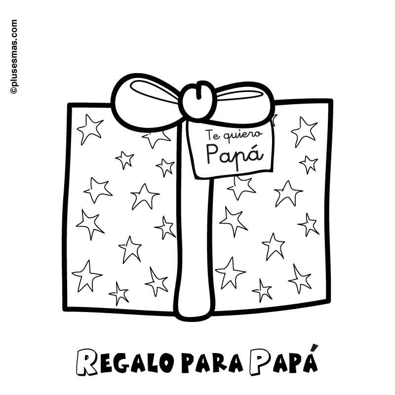 Colorear regalo para papá. Colorear con niños. Abuelos Nietos ... Colorear regalo para papá. Colorear con niños. Abuelos Nietos ...