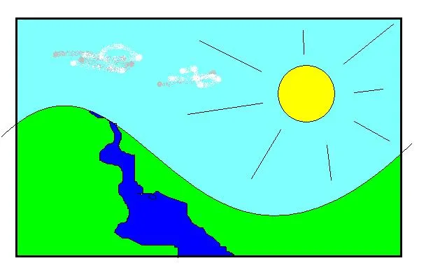 Dibujos en paint paisajes - Imagui