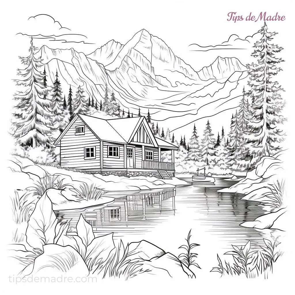 Dibujos de paisajes para colorear e imprimir para niños - Tips de Madre