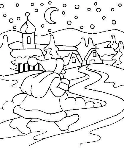 DIBUJOS DE PAISAJES EN NAVIDAD PARA COLOREAR DIBUJOS DE PAISAJES EN NAVIDAD PARA COLOREAR