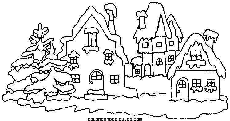 Dibujos de paisajes nevados para colorear - Imagui Dibujos de paisajes nevados para colorear - Imagui