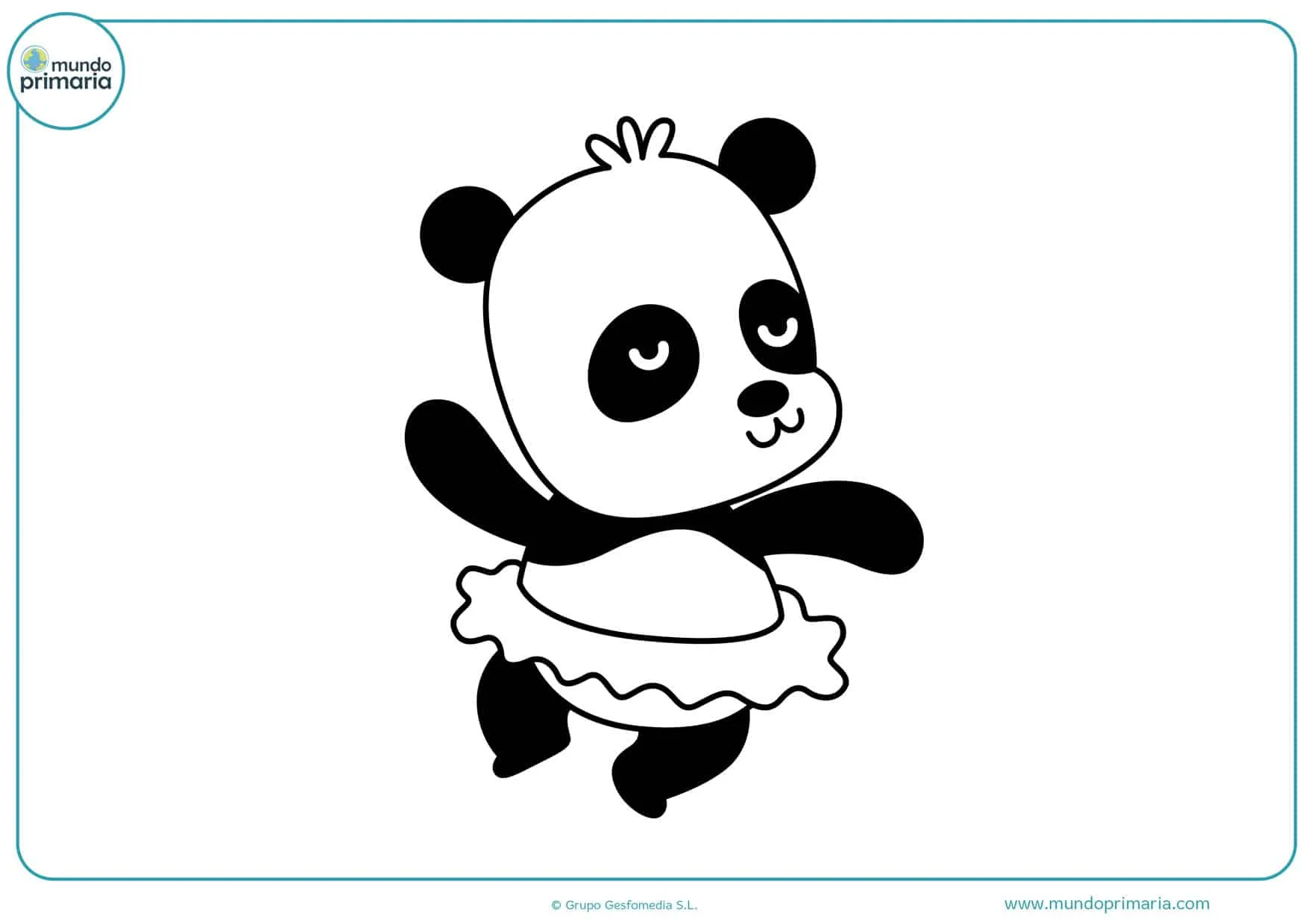 ▷ Dibujos de Pandas para Colorear 【 ADORABLES ❤】