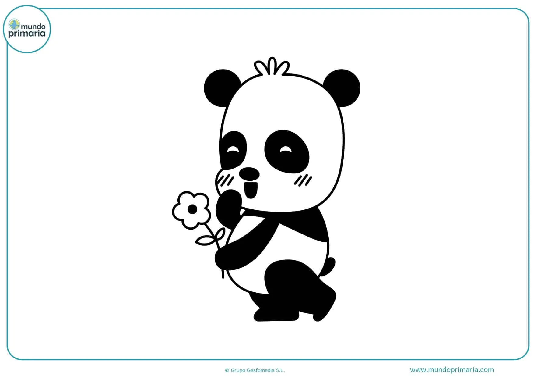 ▷ Dibujos de Pandas para Colorear 【 ADORABLES ❤】