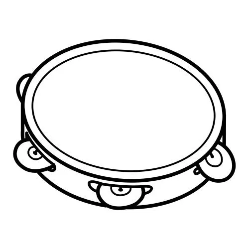DIBUJOS DE PANDERETAS PARA COLOREAR