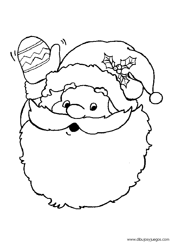 dibujos-papa-noel-cara-004 | Dibujos y juegos, para pintar y colorear dibujos-papa-noel-cara-004 | Dibujos y juegos, para pintar y colorear