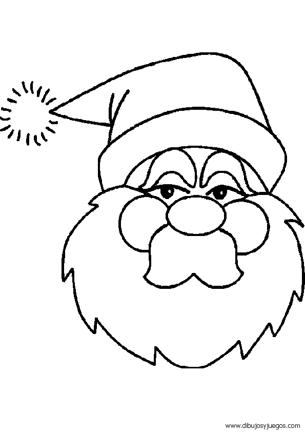dibujos-papa-noel-cara-018 | Dibujos y juegos, para pintar y colorear dibujos-papa-noel-cara-018 | Dibujos y juegos, para pintar y colorear