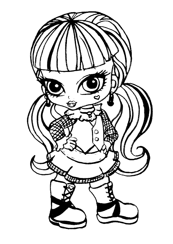 dibujos-para-colorear-monster-high-draculaura-bebe | Bordar,Bordar ...