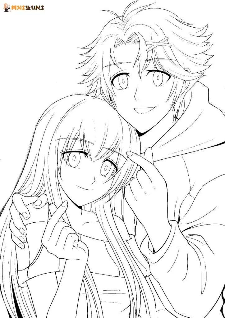 Dibujos de Parejas de anime para colorear - Dibujos para gratis Dibujos de Parejas de anime para colorear - Dibujos para gratis
